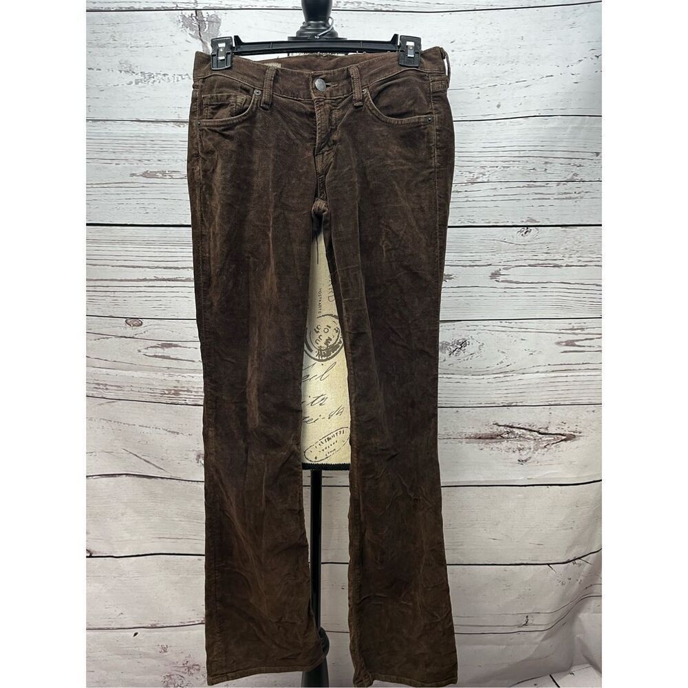 Citizens of Humanity size 25 (US 2) low waist boot cut brown suede feeling pants